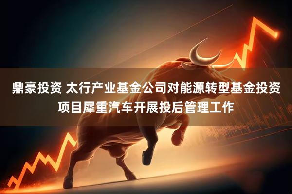 鼎豪投资 太行产业基金公司对能源转型基金投资项目犀重汽车开展投后管理工作