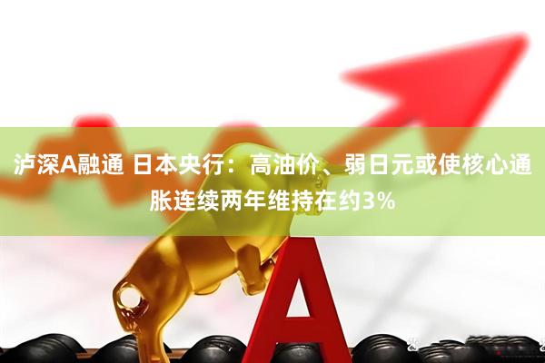 泸深A融通 日本央行:高油价、弱日元或使核心通胀连续两年维持在约3%